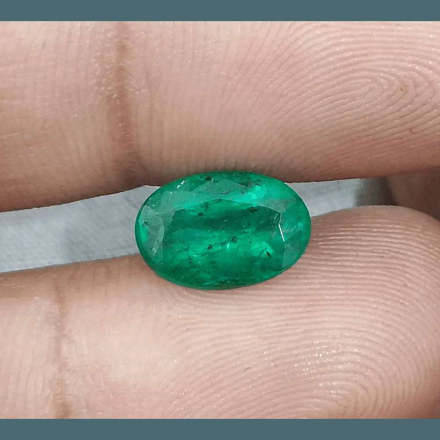 2.40ct Vivid Deep Green Swat Emerald, Natural Gemstone - SMSGEMS 
