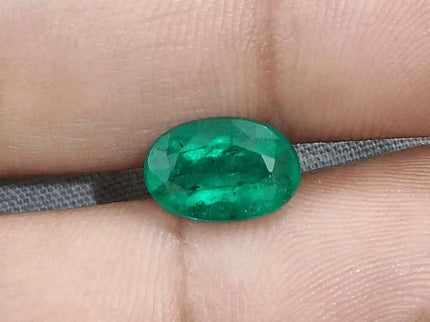 2.40ct Vivid Deep Green Swat Emerald, Natural Gemstone - SMSGEMS 