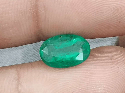 2.40ct Vivid Deep Green Swat Emerald, Natural Gemstone - SMSGEMS 