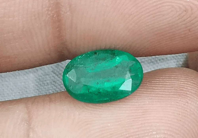 2.40ct Vivid Deep Green Swat Emerald, Natural Gemstone - SMSGEMS 