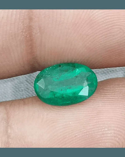 2.40ct Vivid Deep Green Swat Emerald, Natural Gemstone - SMSGEMS 