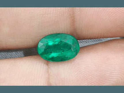 2.40ct Vivid Deep Green Swat Emerald, Natural Gemstone - SMSGEMS 