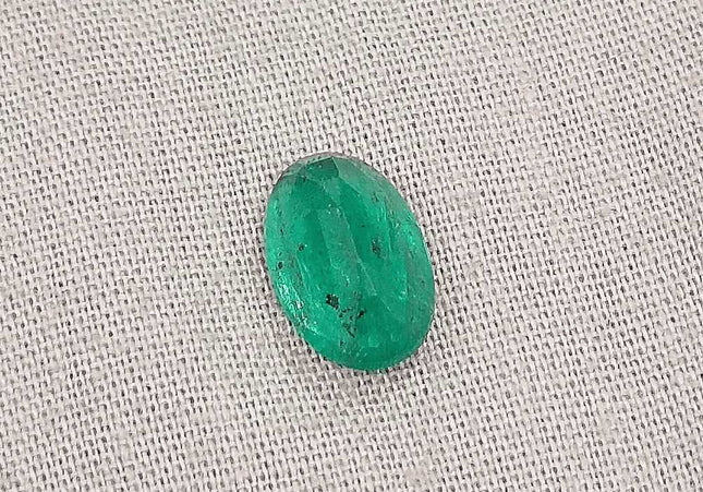 2.40ct Vivid Deep Green Swat Emerald, Natural Gemstone - SMSGEMS 
