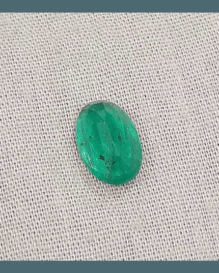 2.40ct Vivid Deep Green Swat Emerald, Natural Gemstone - SMSGEMS 