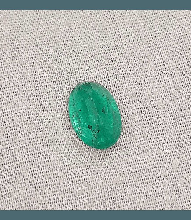2.40ct Vivid Deep Green Swat Emerald, Natural Gemstone - SMSGEMS 