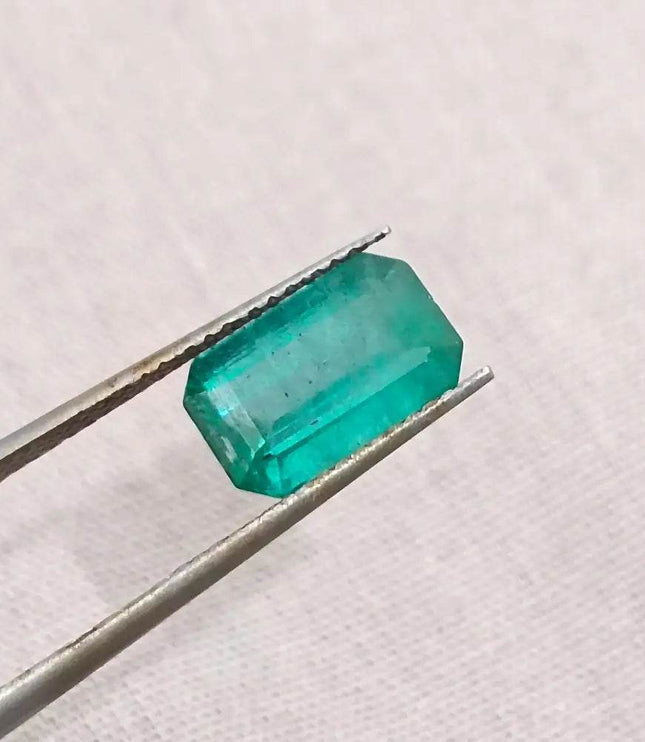 2.42ct Zambian Emerald , Natural Earth Mined Gemstone - SMSGEMS 
