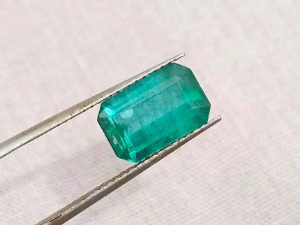 2.42ct Zambian Emerald , Natural Earth Mined Gemstone - SMSGEMS 