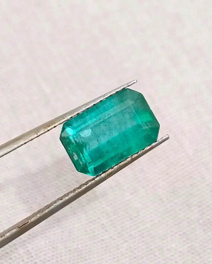 2.42ct Zambian Emerald , Natural Earth Mined Gemstone - SMSGEMS 