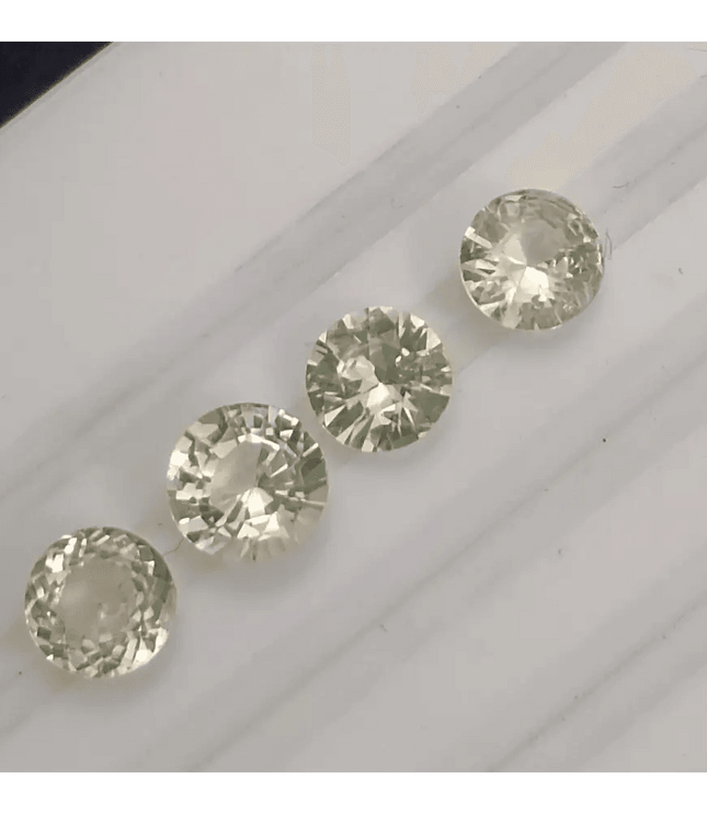 2.42ct Round Cut Ceylon Sapphire lot, Natural untreated Gemstones - SMSGEMS 