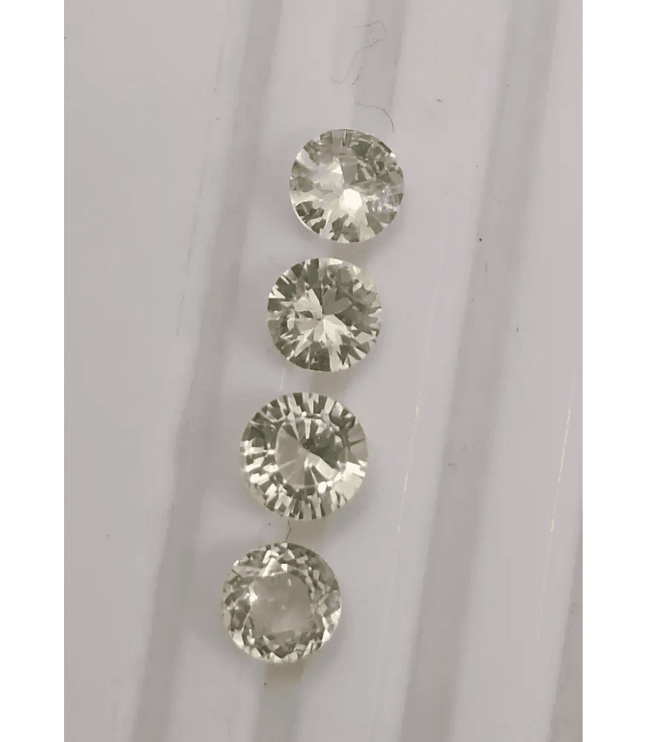 2.42ct Round Cut Ceylon Sapphire lot, Natural untreated Gemstones - SMSGEMS 