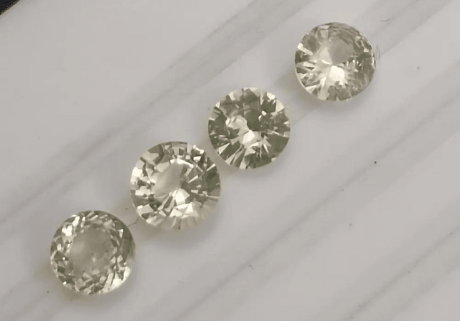2.42ct Round Cut Ceylon Sapphire lot, Natural untreated Gemstones - SMSGEMS 