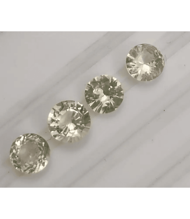 2.42ct Round Cut Ceylon Sapphire lot, Natural untreated Gemstones - SMSGEMS 