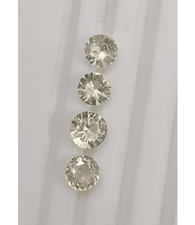 2.42ct Round Cut Ceylon Sapphire lot, Natural untreated Gemstones - SMSGEMS 