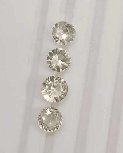 2.42ct Round Cut Ceylon Sapphire lot, Natural untreated Gemstones - SMSGEMS 