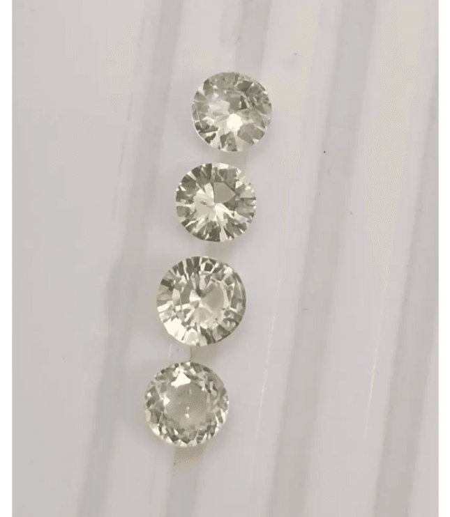 2.42ct Round Cut Ceylon Sapphire lot, Natural untreated Gemstones - SMSGEMS 