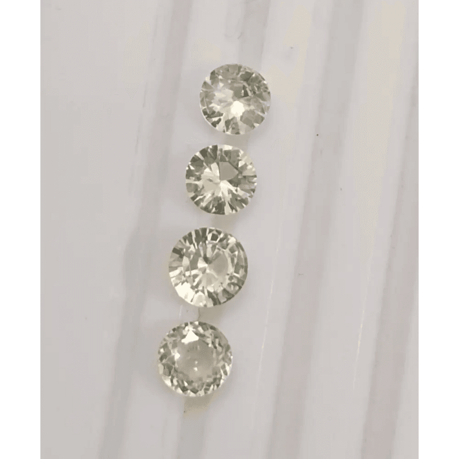 2.42ct Round Cut Ceylon Sapphire lot, Natural untreated Gemstones - SMSGEMS 