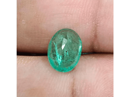 2.44ct Medium Bright Green Zambian Emerald , 100% Natural Earth Mined Gemstone - SMSGEMS 