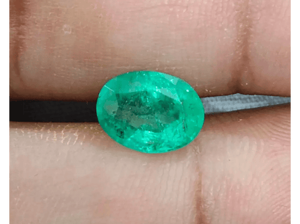 2.44ct Medium Bright Green Zambian Emerald , 100% Natural Earth Mined Gemstone - SMSGEMS 