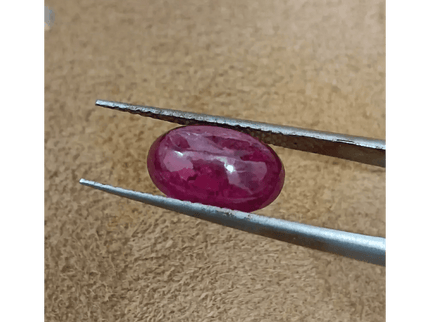 2.45ct Cabochon Cut Ruby , Natural Heated Earth Mined Gemstone - SMSGEMS 