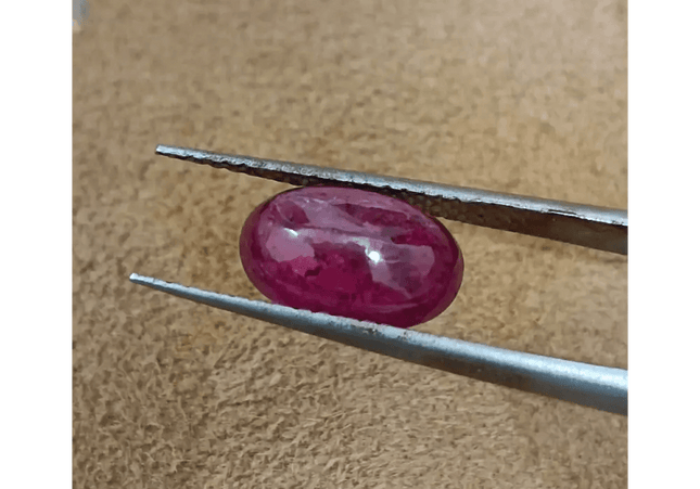 2.45ct Cabochon Cut Ruby , Natural Heated Earth Mined Gemstone - SMSGEMS 