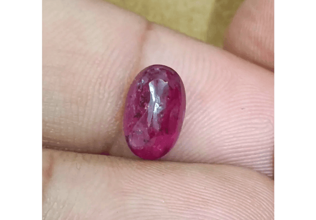 2.45ct Cabochon Cut Ruby , Natural Heated Earth Mined Gemstone - SMSGEMS 