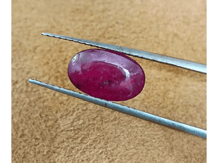 2.45ct Cabochon Cut Ruby , Natural Heated Earth Mined Gemstone - SMSGEMS 