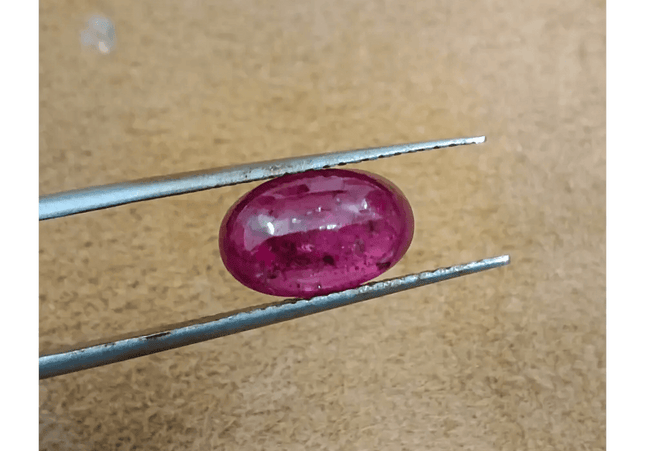 2.45ct Cabochon Cut Ruby , Natural Heated Earth Mined Gemstone - SMSGEMS 