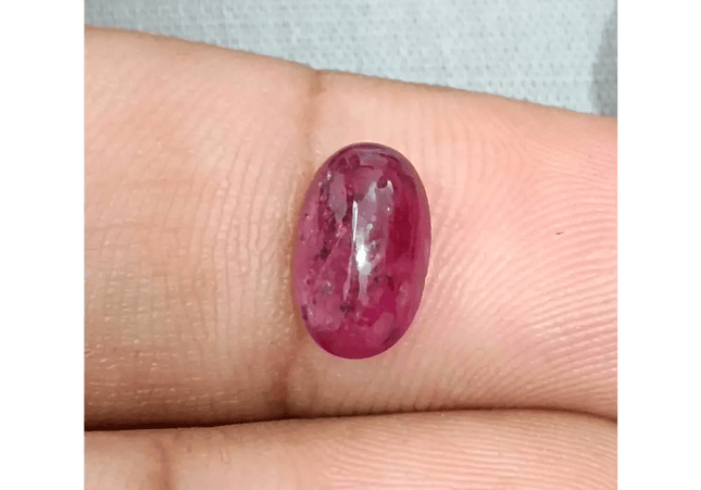 2.45ct Cabochon Cut Ruby , Natural Heated Earth Mined Gemstone - SMSGEMS 