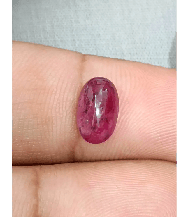 2.45ct Cabochon Cut Ruby , Natural Heated Earth Mined Gemstone - SMSGEMS 