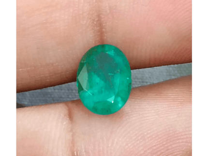 2.45ct Golden Green Zambian Emerald , 100% Natural Earth Mined Gemstone - SMSGEMS 