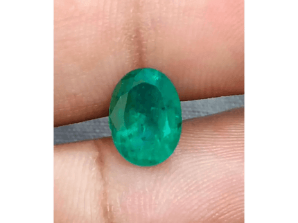 2.45ct Golden Green Zambian Emerald , 100% Natural Earth Mined Gemstone - SMSGEMS 