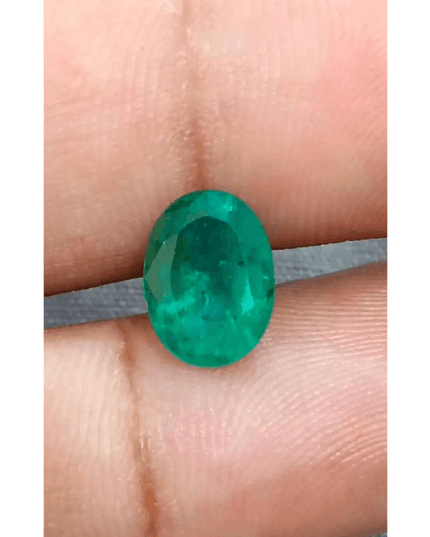 2.45ct Golden Green Zambian Emerald , 100% Natural Earth Mined Gemstone - SMSGEMS 