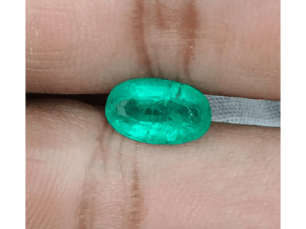 2.46ct Velvet Green Zambian Emerald , 100% Natural Earth Mined Gemstone - SMSGEMS 