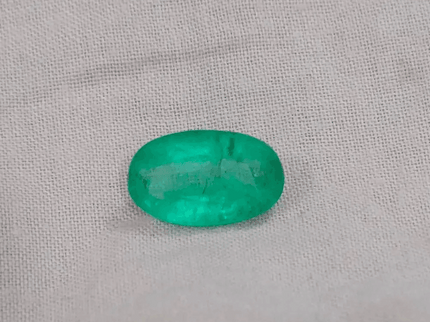 2.46ct Velvet Green Zambian Emerald , 100% Natural Earth Mined Gemstone - SMSGEMS 