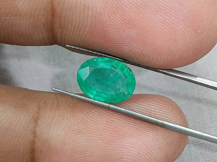 2.46ct Sea Foam Green Panjshir Emerald, Natural Gemstone - SMSGEMS 