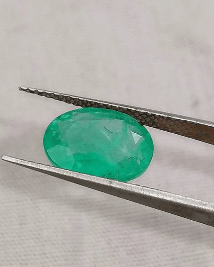 2.46ct Sea Foam Green Panjshir Emerald, Natural Gemstone - SMSGEMS 