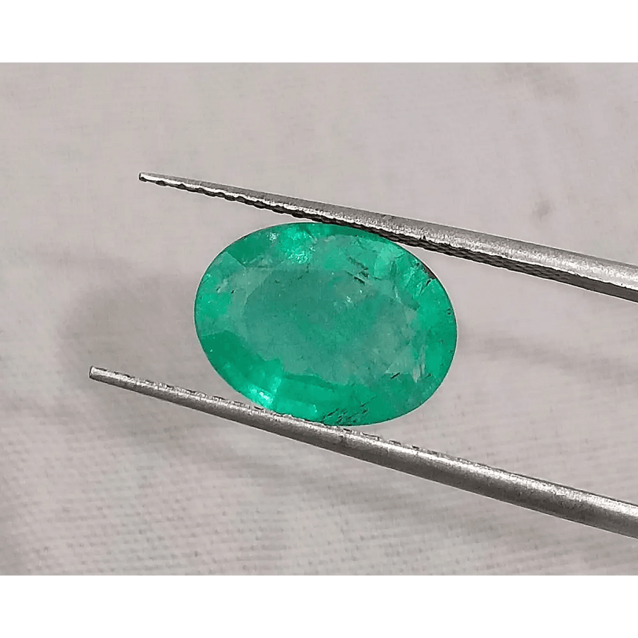 2.46ct Sea Foam Green Panjshir Emerald, Natural Gemstone - SMSGEMS 