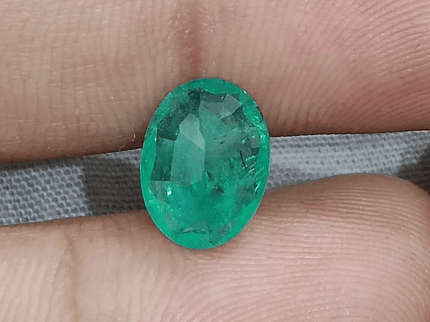 2.46ct Sea Foam Green Panjshir Emerald, Natural Gemstone - SMSGEMS 