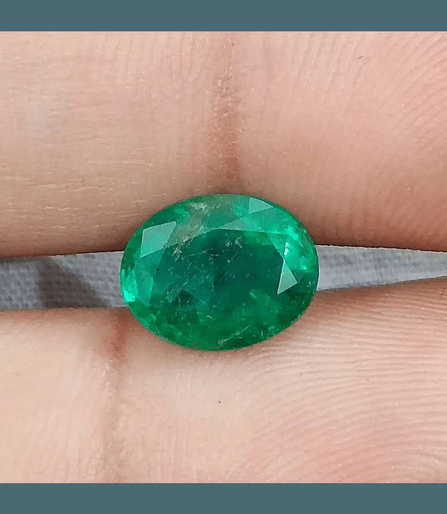 2.52ct Natural Deep Colombian Emerald - SMSGEMS 