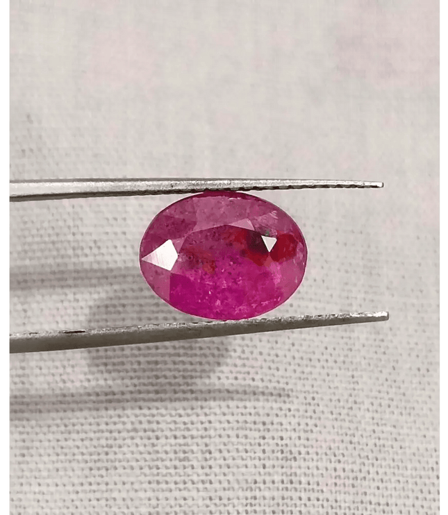 2.54ct Certified Mozambique Ruby, Natural Untreated Gemstone - SMSGEMS 