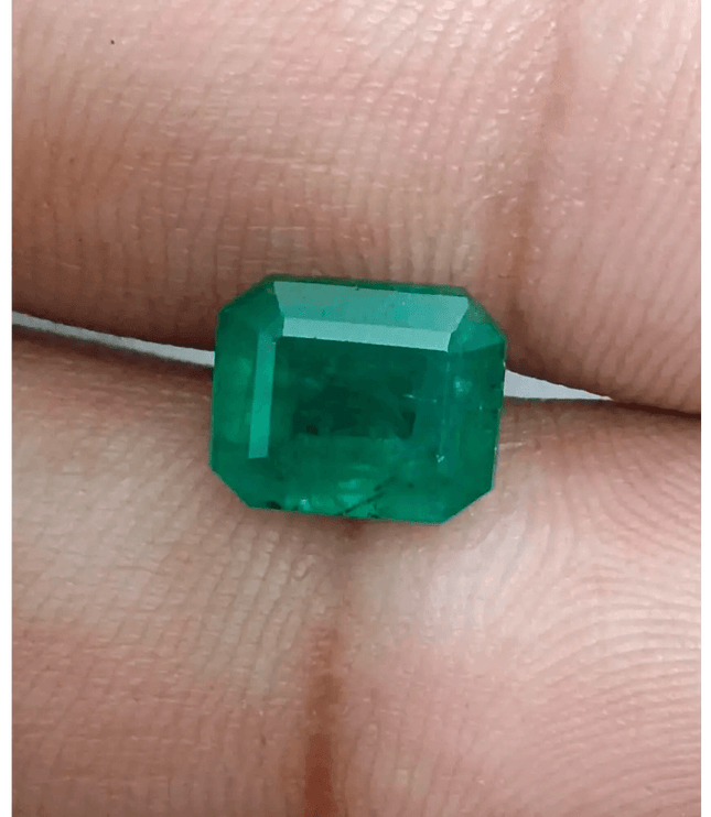 2.55ct Deep Green Emerald , Natural Earth Mined Gemstone - SMSGEMS 