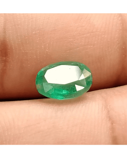 2.56ct Intense medium Green Emerald , 100% Natural Earth Mined Gem. - SMSGEMS 