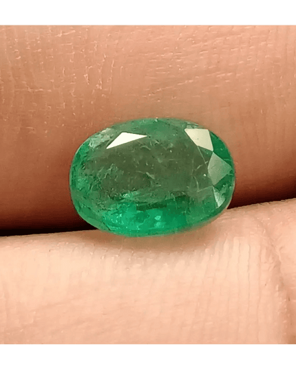 2.56ct Intense medium Green Emerald , 100% Natural Earth Mined Gem. - SMSGEMS 