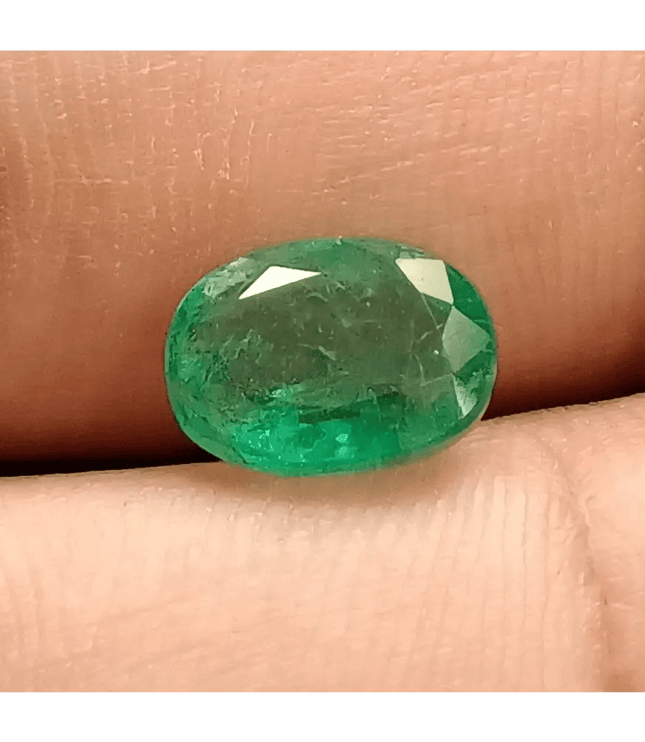 2.56ct Intense medium Green Emerald , 100% Natural Earth Mined Gem. - SMSGEMS 