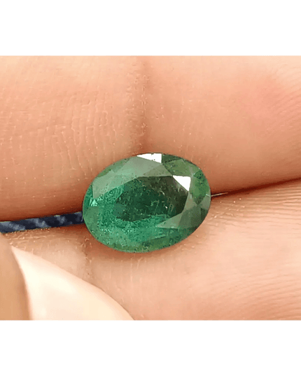 2.56ct Medium Deep Zambian Emerald , 100% Natural Earth Mined Gem. - SMSGEMS 