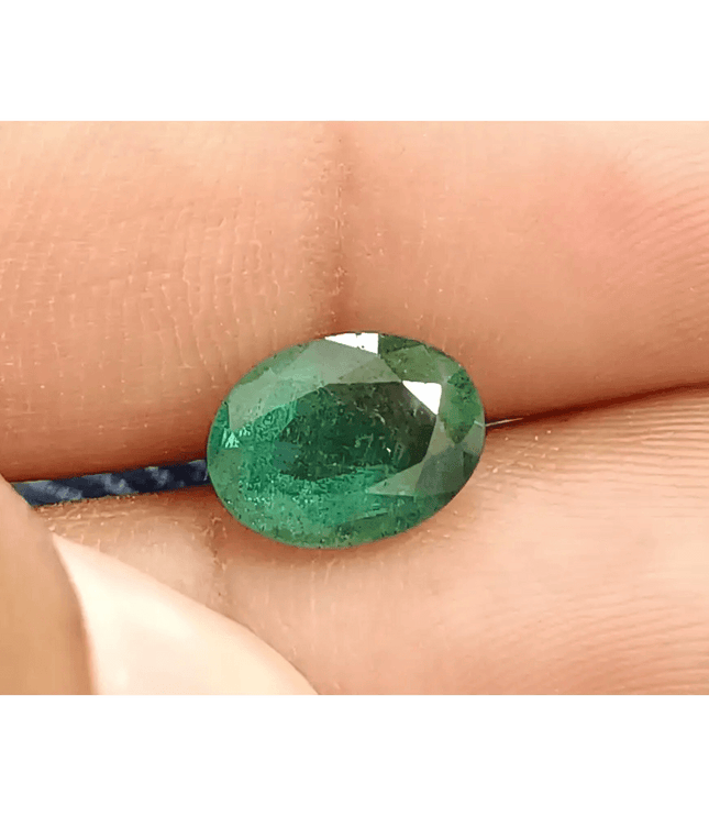 2.56ct Medium Deep Zambian Emerald , 100% Natural Earth Mined Gem. - SMSGEMS 
