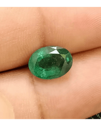 2.56ct Medium Deep Zambian Emerald , 100% Natural Earth Mined Gem. - SMSGEMS 