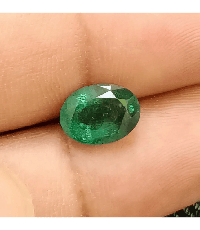 2.56ct Medium Deep Zambian Emerald , 100% Natural Earth Mined Gem. - SMSGEMS 