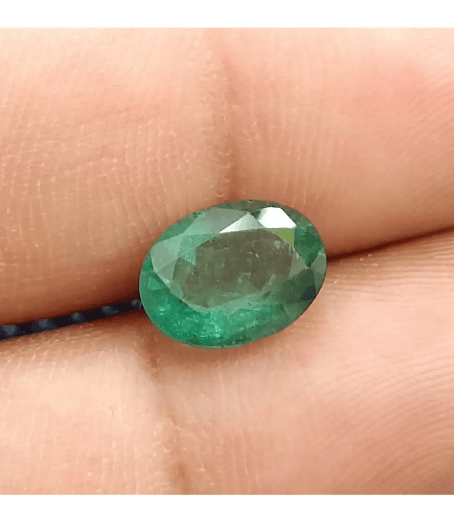 2.56ct Medium Deep Zambian Emerald , 100% Natural Earth Mined Gem. - SMSGEMS 