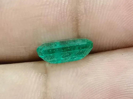 2.60ct Vivid Green Zambian Emerald, Natural Gemstone - SMSGEMS 
